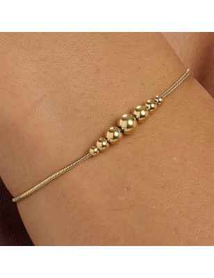 BRACCIALE SFERE ACCIAIO PVD ORO DONNA BROSWAY PERFECT