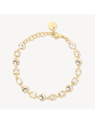 BRACCIALE SYMPHONIA COLOR ORO CRISTALLI BIANCHI BROSWAY