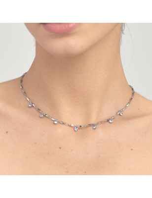 COLLANA CON CRISTALLI AZZURRI PENDENTI DONNA BROSWAY SYMPHONIA