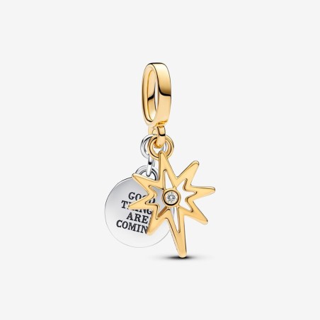 CHARM PENDENTE STELLA POLARE DIAMANTE CREATO DONNA PANDORA 