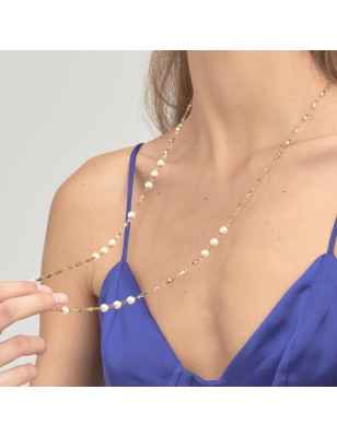 COLLANA LUNGA COLOR ORO CON PERLE DONNA BROSWAY AFFINITY