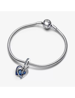 CHARM PENDENTE CUORE E STELLE BLU PANDORA MOMENTS 792356C01 PANDORA