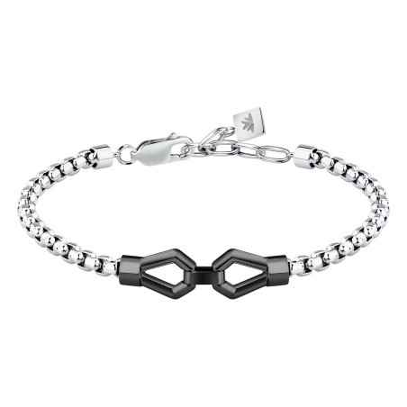 BRACCIALE ACCIAIO CENTRALE PVD NERO MOTOWN UOMO MORELLATO  SALS91 MORELLATO