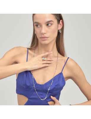 COLLANA LUNGA IN ACCIAIO E CRISTALLI DONNA BROSWAY 