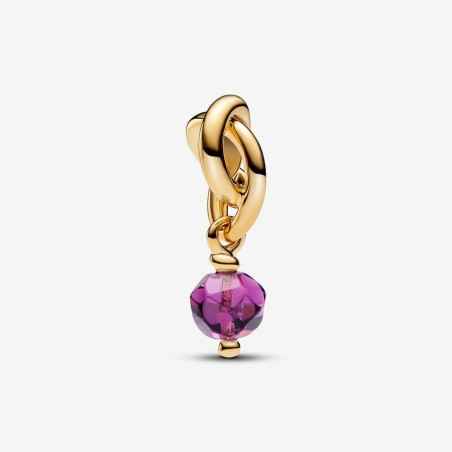 CHARM PENDENTE CERCHIO ETERNO VIOLA FEBBRAIO PANDORA 763462C02 PANDORA