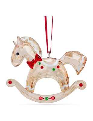 DECORAZIONE HOLIDAY CHEERS CAVALLO A DONDOLO SWAROVSKI 5627608 SWAROVSKI