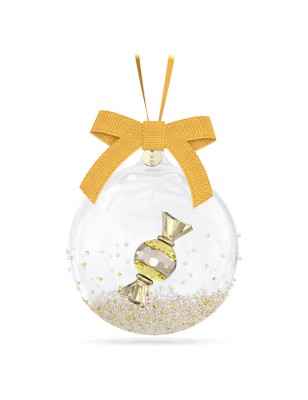 DECORAZIONE HOLIDAY CHEERS DULCIS PALLINA GIALLA DONNA SWAROVSKI  5688315 SWAROVSKI