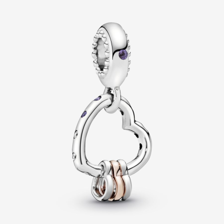 CHARM PENDENTE UNIONE DI CUORI DONNA PANDORA  787247NLCMX PANDORA