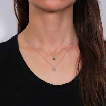 COLLANA PUNTO LUCE ACQUAMARINA DONNA AMEN 