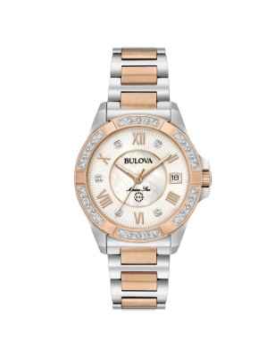 OROLOGIO BICOLORE ORO ROSA DONNA BULOVA MARINE STAR 98R234 BULOVA