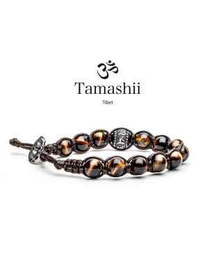 BRACCIALE OCCHIO DI TIGRE UOMO-DONNA TAMASHII RUOTA DELLA PREGHIERA BHS1100-214 TAMASHII