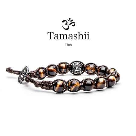 BRACCIALE OCCHIO DI TIGRE UOMO-DONNA TAMASHII RUOTA DELLA PREGHIERA BHS1100-214 TAMASHII