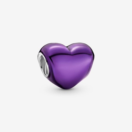 CHARM CUORE METALLICO VIOLA DONNA PANDORA  799291C01 PANDORA