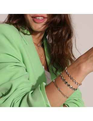 BRACCIALE SYMPHONIA COLOR ORO E CRISTALLI BIANCHI DONNA BROSWAY