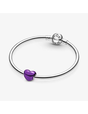 CHARM CUORE METALLICO VIOLA DONNA PANDORA  799291C01 PANDORA