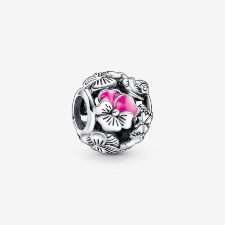 CHARM OPENWORK VIOLE DEL PENSIERO DONNA PANDORA 790759C01 PANDORA