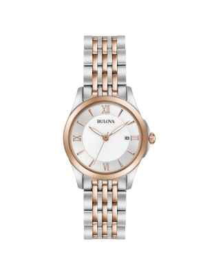 OROLOGIO AL QUARZO BICOLORE ORO ROSA MADREPERLA DONNA BULOVA CLASSIC 98M125 BULOVA