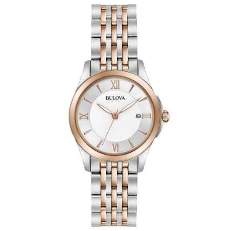 OROLOGIO AL QUARZO BICOLORE ORO ROSA MADREPERLA DONNA BULOVA CLASSIC 98M125 BULOVA