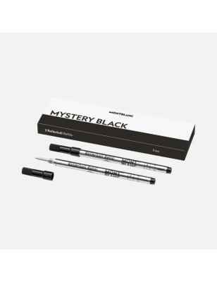 2 REFILL PER ROLLER FINI MYSTERY BLACK MONTBLANC MEISTERSTUCK 128230 MONTBLANC