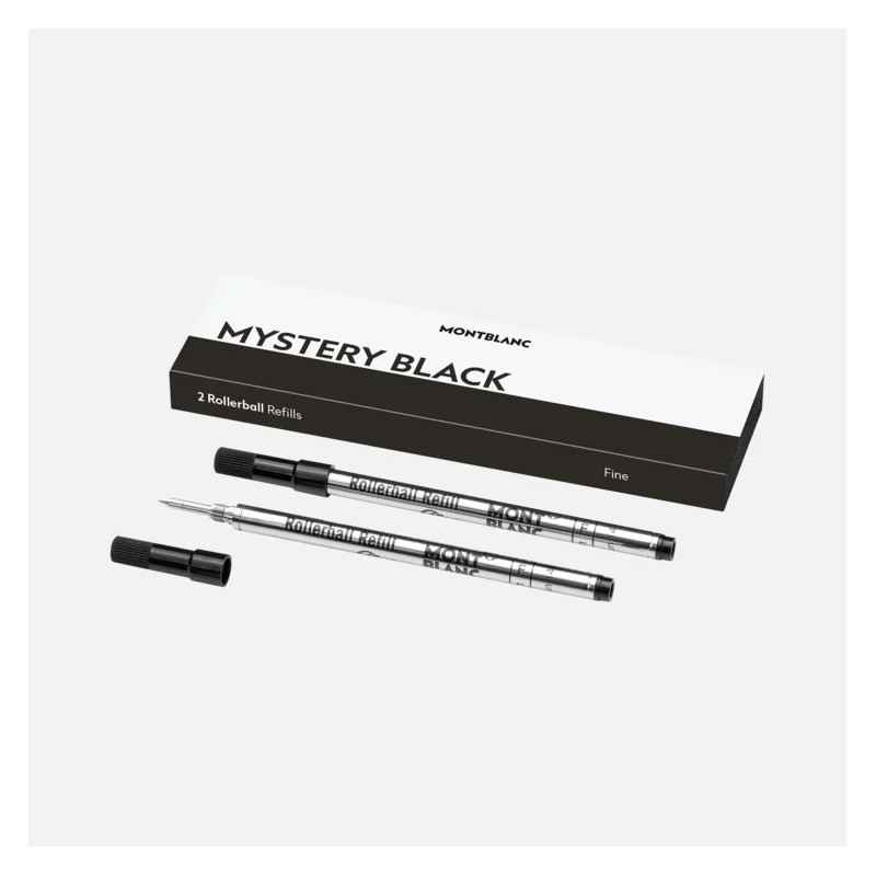 2 REFILL PER ROLLER FINI MYSTERY BLACK MONTBLANC MEISTERSTUCK