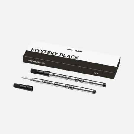 2 REFILL PER ROLLER FINI MYSTERY BLACK MONTBLANC MEISTERSTUCK 128230 MONTBLANC