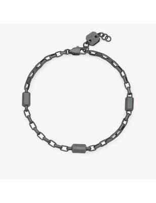 BRACCIALE CATENA ACCIAO PVD RUTENIO LOGAN UOMO BROSWAY  BOA16 BROSWAY