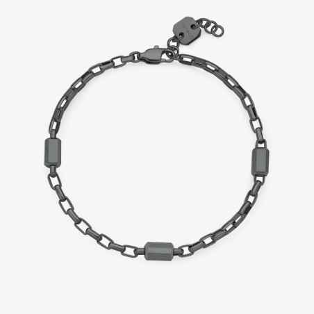 BRACCIALE CATENA ACCIAO PVD RUTENIO LOGAN UOMO BROSWAY  BOA16 BROSWAY