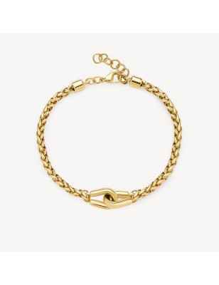 BRACCIALE CATENA SPIGA ACCIAIO PVD ORO KNOCKER UOMO BROSWAY  BKC27 BROSWAY