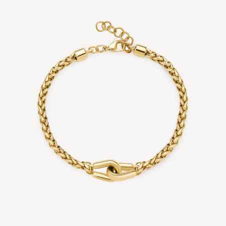 BRACCIALE CATENA SPIGA ACCIAIO PVD ORO KNOCKER UOMO BROSWAY  BKC27 BROSWAY