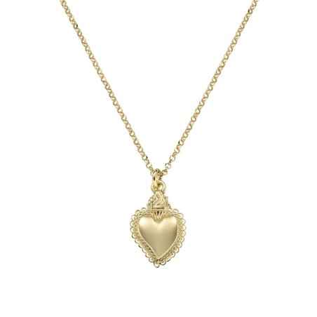 COLLANA CON MINI PENDENTE SACRO CUORE DORATO DONNA AMEN CLSCG3 AMEN