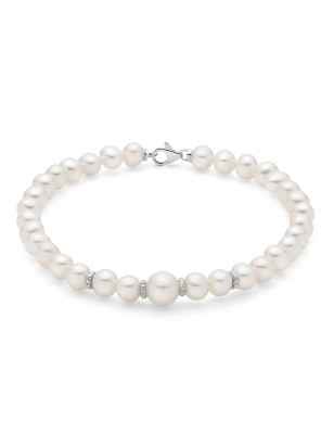 BRACCIALE PERLE DISTANZIALI DIAMANTI DONNA MILUNA  PBR3551 MILUNA