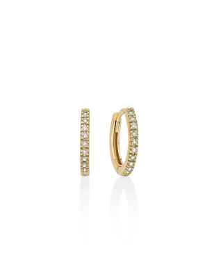 ORECCHINI CERCHIO DIAMANTI ORO GIALLO 10MM DONNA MILUNA I DIAMANTI ERD2921G MILUNA