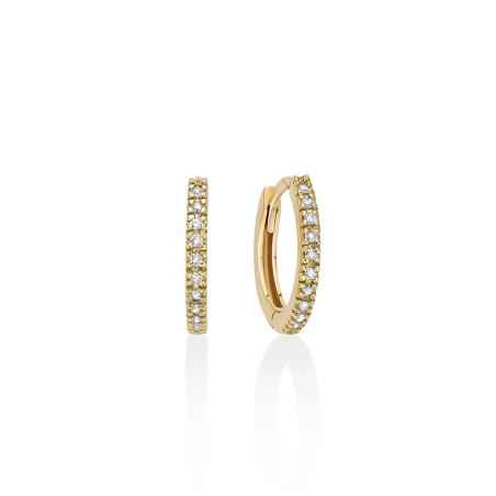 ORECCHINI CERCHIO DIAMANTI ORO GIALLO 10MM DONNA MILUNA I DIAMANTI ERD2921G MILUNA