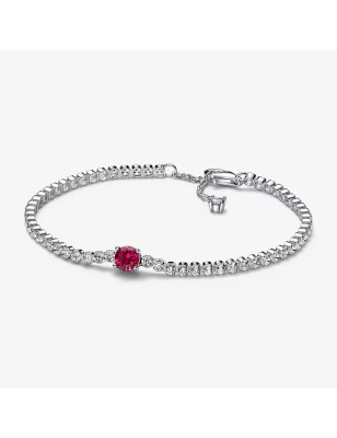 BRACCIALE TENNIS PIETRA ROSSA 18CM DONNA PANDORA 