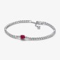 BRACCIALE TENNIS PIETRA ROSSA 18CM DONNA PANDORA 