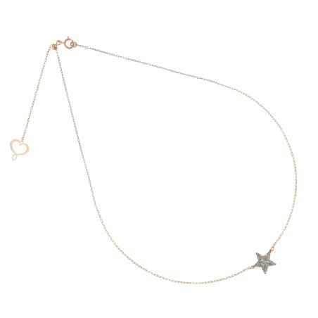 COLLANA 18KT STELLA POLVERE DIAMANTI CROMO DONNA MAMAN ET SOPHIE  GHPOW3K MAMAN ET SOPHIE