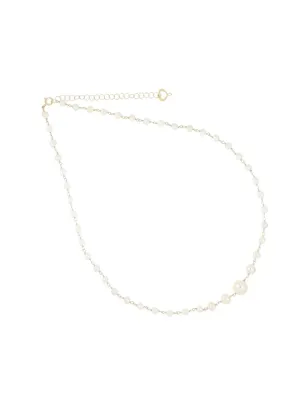 COLLANA ROSARIO 18KT PERLE ONDA BIANCA DONNA MAMAN ET SOPHIE AURUM