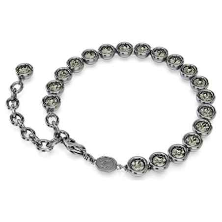 BRACCIALE IMBER TENNIS NERO PLACCATO RUTENIO SWAROVSKI