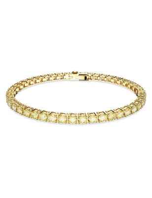 BRACCIALE TENNIS GIALLO TAGLIO TONDO M SWAROVSKI 5648933 SWAROVSKI