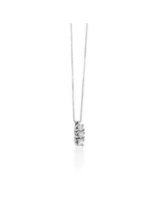 COLLANA TRILOGY ORO BIANCO DIAMANTI DONNA MILUNA 