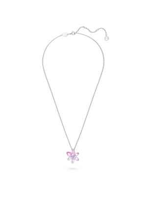 COLLANA GEMA PENDENTE FIORE ROSA DONNA SWAROVSKI 