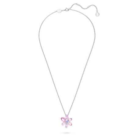 COLLANA GEMA PENDENTE FIORE ROSA DONNA SWAROVSKI 