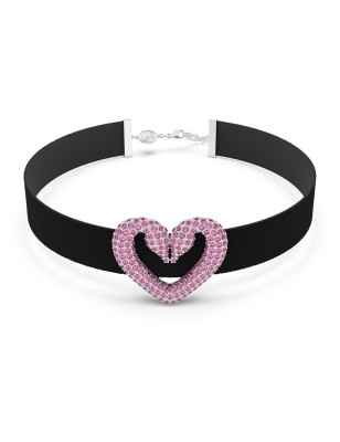 COLLANA UNA CUORE ROSA DONNA SWAROVSKI 