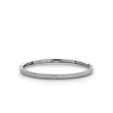 BRACCIALE RIGIDO CON ZIRCONI BIANCHI DONNA TI SENTO 