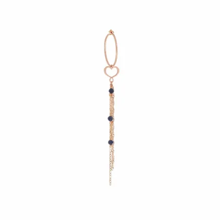 MONORECCHINO LUNGO 18KT CON ZAFFIRI BLU DONNA MAMAN ET SOPHIE