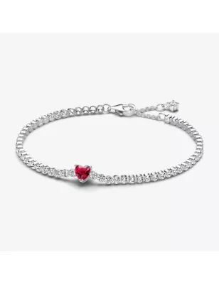 BRACCIALE TENNIS CON CUORE ROSSO DONNA PANDORA  590041C02-16 PANDORA