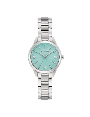 OROLOGIO LADY PETITE TURQUOISE DONNA BULOVA SUTTON 96P253 BULOVA