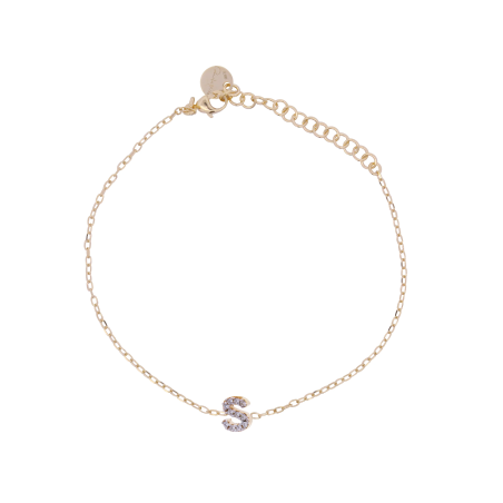 BRACCIALE CON INIZIALE LETTERA S DONNA RUE DES MILLE  BRZ-011 INIZ AU S RUE DES MILLE