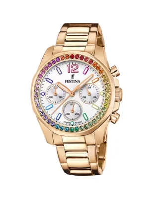 OROLOGIO RAINBOW ACCIAIO ROSÉ DONNA FESTINA BOYFRIEND COLLECTION F20639/2 FESTINA