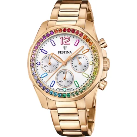 OROLOGIO RAINBOW ACCIAIO ROSÉ DONNA FESTINA BOYFRIEND COLLECTION F20639/2 FESTINA